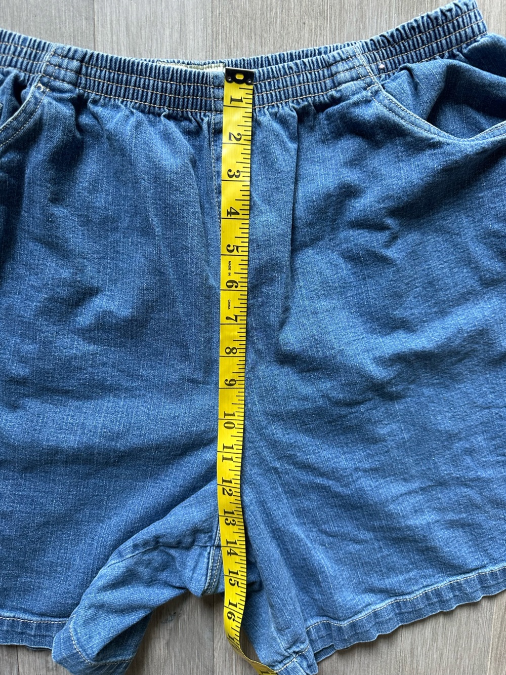 Penmans Vintage Denim Shorts Elastic-Waist Super High Rise 6 inches Size XL - Picture 5 of 6